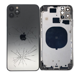 Coque, Boîtier - Châssis Vide iPhone 11 Pro Max Noir (Origine Demonté) - Cassé, prix de gros.
