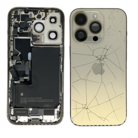 Dispositif Apple - Châssis Complet iPhone 14 Pro Or eSIM US - Connecteur de Charge + Batterie (Origine Demonté) - Cassé, prix de