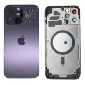 Smartphone Apple, Téléphone - Châssis Complet iPhone 14 Pro Violet eSIM - Connecteur de Charge sans Batterie (Origine Demonté) -