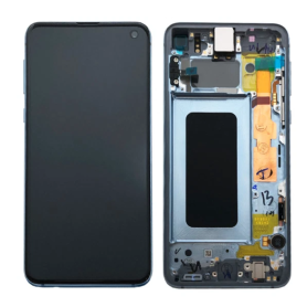 Écran, Display - Ecran Samsung Galaxy S10e (G970F) Bleu Sur Châssis (Original Démonté) - Grade A, prix de gros.