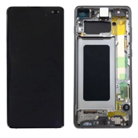Écran, Display - Ecran Samsung Galaxy S10 Plus (G975F) Argent + Châssis (Original Démonté) - Grade A, prix de gros.