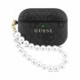 Earphone Cover, Case - Protective Case for AirPods Pro 2 PU Pearl Strap Classic Logo GUESS GUAP3P4E4PSK - Black, wholesale price