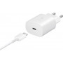 Kit Chargeur Type-C / Type-C Samsung 25W Blanc - Retail Box (Origine)