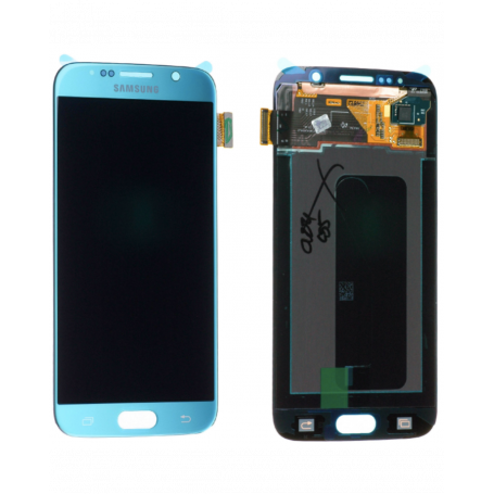 Ecran Samsung Galaxy S6 (G920F) Bleu Turquoise (Service Pack)