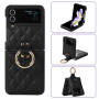 Phone Cover - Coque Protection - Samsung Galazy Z Flip - Noir Effet Matelassé, wholesale price