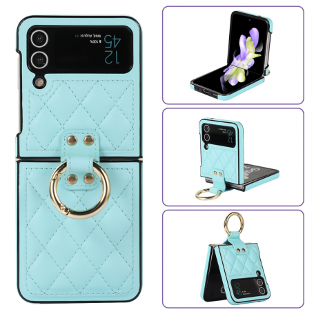 Case, Cover - Coque Protection - Samsung Galazy Z Flip - Bleu Turquoise Effet Matelassé, wholesale price