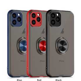 Matte Protective Case with Magnetic Ring Holder - Samsung S Series - Red