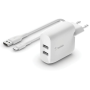 Charger, Power Supply - 24W Power Adapter / USB-C to USB-A Cable - BELKIN, wholesale price