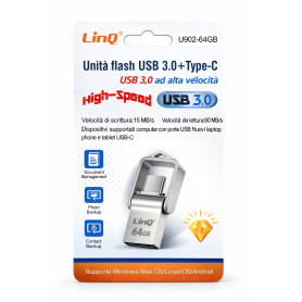 Adaptateur USB-C vers USB 3.0 LinQ U902-64G | Etech-Parts