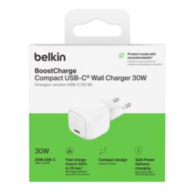 Charger, Power Adapter - BELKIN 30W USB-C Wall Charger - White, wholesale price