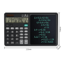 Accessoire électronique, Gadget de bureau - Calculatrice solaire LCD Tablette d'écriture 12" avec Stylet - Noir, prix de gros.