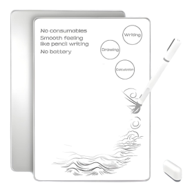 Tablette, Écriture numérique - Tablette d'écriture LCD Magnétique 11" Portable avec Pochette - Blanc, prix de gros.