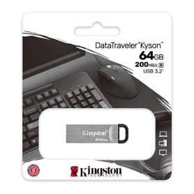 Clé USB Kingston DataTraveler 64 Go Argent | Etech-Parts