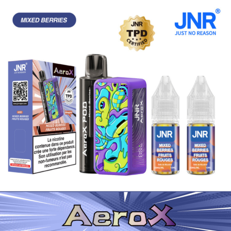 Vapoteuse Rechargeable JNR AeroX 32000 puffs Fruis Rouges | Etech-Parts