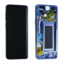 Écran, Display - Ecran Samsung Galaxy S9 (G960F) Bleu + Châssis (Original Démonté) - Grade B, prix de gros.
