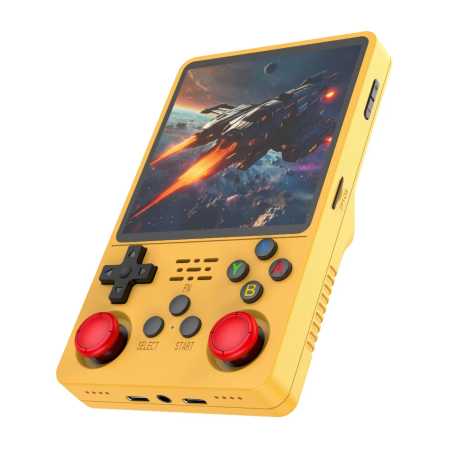 Gaming Device - R36s Mini Portable Video Game Console with 3.5" IPS Screen and 64GB Storage - Yellow, wholesale price