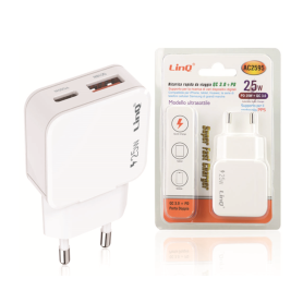 Charger, Power Adapter - LinQ AC2595 PD 25W + QC 3.0 USB-C Power Adapter - Fast Charger, wholesale price
