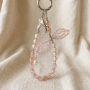 Phone Strap, Mobile Necklace - Pink Phone Lanyard with Bow, Beads, and Crystals - Pink, wholesale price