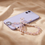 Dragonne, Sangle - Lanière de Téléphone Portable Rose avec Nœud Papillon Perles et Cristaux - Rose, prix de gros.