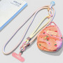 Jewelry Accessory - Telephone Cord Necklace Long Bicolor Blush Pink/Beige with Mini Pouch and Pearl - 115cm, wholesale price
