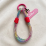 Strap, Cordon, Dragonne - Lanière de Téléphone Portable Courte Arc-en-ciel avec Nœuds Rouges, prix de gros.