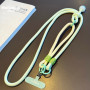 Phone Strap, Lanyard - Phone Necklace Long Braided Two-tone Mint Green/Beige with Mini Pouch and Pearl - 115cm, wholesale price