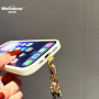 Phone Strap, Lanyard - Multicolored Crystal Phone Lanyard with Gold Clasp, wholesale price