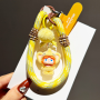 Bracelet, Dragonne - Lanière Téléphone Poignet Moelleuse Jaune avec Porte-clés Poupée, prix de gros.