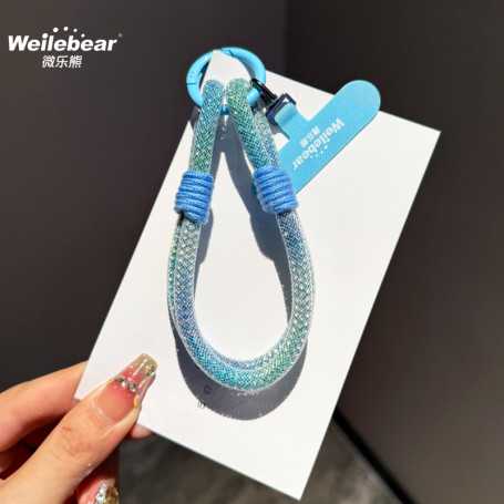 Phone Strap, Neck Cord - Short White Phone Lanyard with White Knots, wholesale price