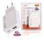 Adaptateur, Chargeur - Chargeur Secteur USB-C + USB 45W Chargeur Rapide LinQ AC4510, prix de gros.