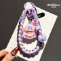 Phone Accessories - copy of Plush Blue Phone Wrist Strap with Doll Keychain and Pom Pom, wholesale price