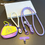 Collier Téléphone Cordon Long Tressé Violet | Etech-Parts
