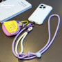 Accessory, Ornament - copy of Phone Cord Necklace Long Braided Two-tone Purple/Beige with Cute Monster Plush, wholesale price