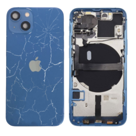 Carcasse, Cadre - Châssis Complet iPhone 13 Bleu - Sans Connecteur de Charge (Original Demonté) - Cassé, prix de gros.
