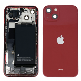 Châssis, Cadre - Châssis Complet iPhone 13 Rouge - Sans Connecteur de Charge + Batterie (Origine Demonté) - Grade AB, prix de gr