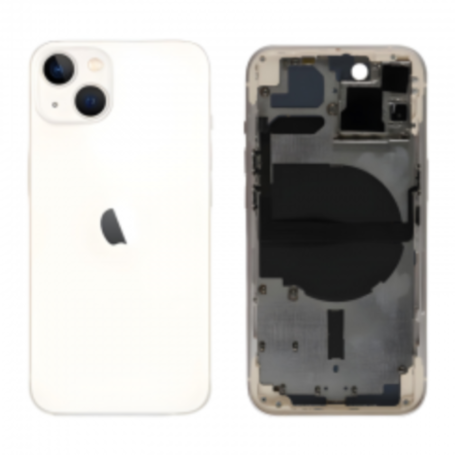 Coque, Boîtier - Châssis Complet iPhone 13 Blanc - Sans Connecteur de Charge(Original Demonté) - Grade B, prix de gros.