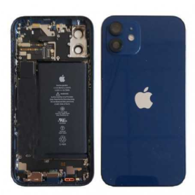 Coque, Boîtier, Cadre - Châssis Complet iPhone 12 Bleu - Sans Connecteur de Charge + Batterie (Origine Demonté) - Grade B, prix 