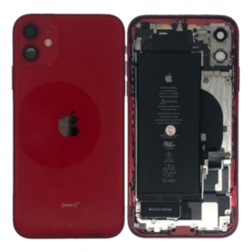 Pièce iPhone, Composant - Châssis Complet iPhone 11 Rouge - Sans Connecteur de Charge + Batterie (Origine Demonté) - Grade B, pr