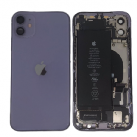Coque, Boîtier - Châssis Complet iPhone 11 Violet - Sans Connecteur de Charge + Batterie (Origine Demonté) - Grade A, prix de gr