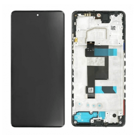 Écran, Display - Ecran Xiaomi Redmi Note 12 Pro 5G (2022) Noir + Châssis (Original Démonté) - Grade A, prix de gros.