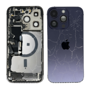 Frame, Housing - Complete iPhone 14 Pro Purple Chassis - Without Charging Connector (Original Disassembled) - Broken, wholesale 