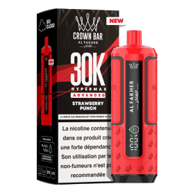 E-cig, Vape Pen - Vapoteuse E-Liquide Rechargeable - AL FAKHER - 30000 Puffs - Fraise,Punch, prix de gros.