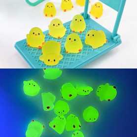Jouets, Figurines - Sachet surprise d’animaux miniatures luminescents 3D – brille dans le noir – style gâteau lumineux (couleur