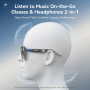 Smart Audio Glasses - Lunettes audio intelligentesYESIDO – IO44– verres polarisées dégradé – appels HD – musique open-ear – IP54
