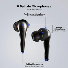 Headphones, Earbuds - Wireless Earphones 1MORE with Noise Cancellation - ComfoBuds Pro - Black, wholesale price