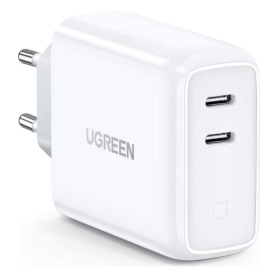 Chargeur USB-C, Chargeur Rapide - Adaptateur Secteur 2 Ports USB-C Fast Charger UGREEN 36W, prix de gros.