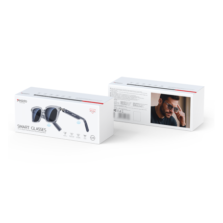Smart Glasses, Bluetooth Eyewear - Lunettes Bluetooth intelligentes YESIDO – IO41 – appels HD anti-bruit – conception ouverte –