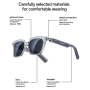 Smart Glasses, Bluetooth Eyewear - Lunettes Bluetooth intelligentes YESIDO – IO41 – appels HD anti-bruit – conception ouverte –