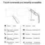 Smart Glasses, Bluetooth Eyewear - Lunettes Bluetooth intelligentes YESIDO – IO41 – appels HD anti-bruit – conception ouverte –