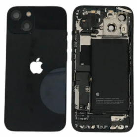 Remplacement iPhone, Rénovation Composants - Châssis Complet iPhone 13 Mini Noir -Sans Connecteur de Charge + Batterie (Origine 